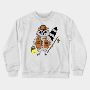 Raccoon Fisherman Crewneck Sweatshirt